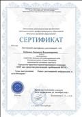 Сертификат об участии в городском практико-ориентированном семинаре «ИКТ как средство реализации требований ФГОС»
2019 г.
Сертификат об участии в городском практико-ориентированном семинаре «ИКТ как средство реализации требований ФГОС»
2019 г.